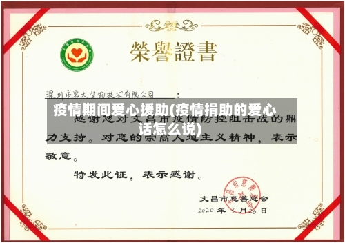 疫情期间爱心援助(疫情捐助的爱心话怎么说)-第2张图片