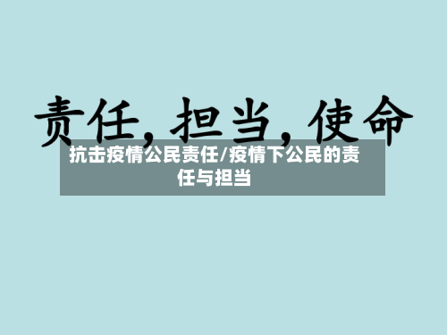 抗击疫情公民责任/疫情下公民的责任与担当