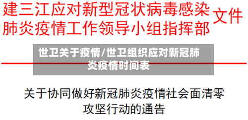 世卫关于疫情/世卫组织应对新冠肺炎疫情时间表-第2张图片