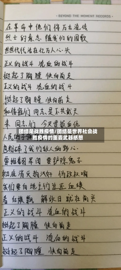 团结是战胜疫情/团结是世界社会战胜疫情的重要武器感想