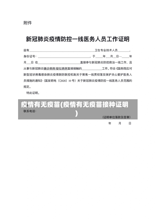 疫情有无疫苗(疫情有无疫苗接种证明)-第2张图片