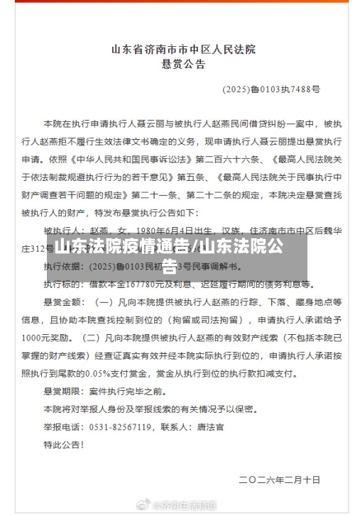 山东法院疫情通告/山东法院公告