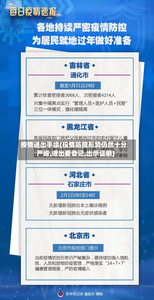 疫情进出手续(役情防控形势仍然十分严峻,进出要登记,出示证明)