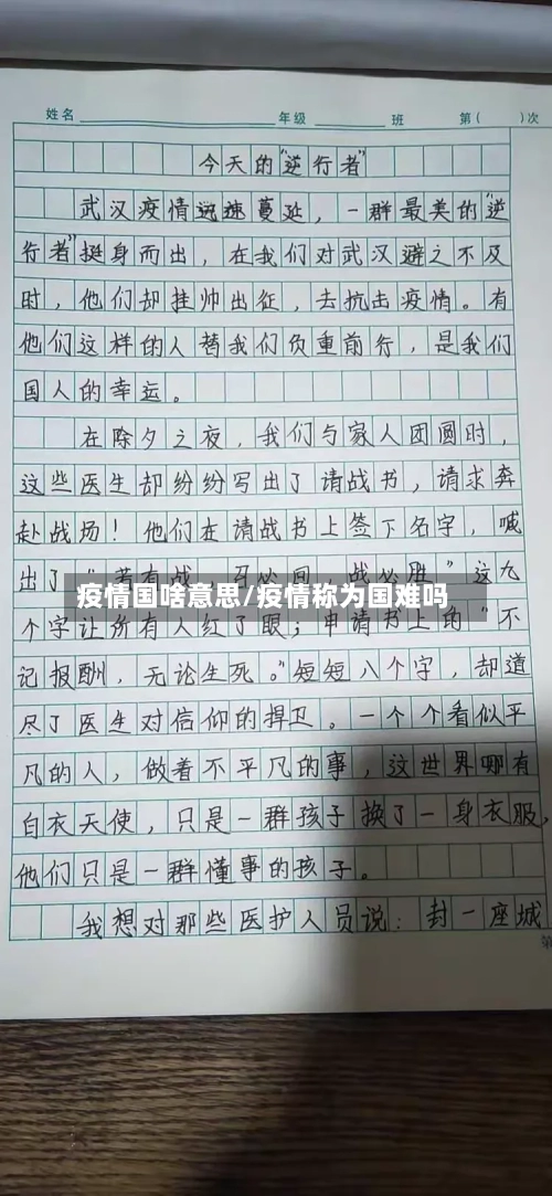 疫情国啥意思/疫情称为国难吗