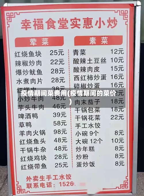 疫情期间菜费用(疫情期间的菜价)