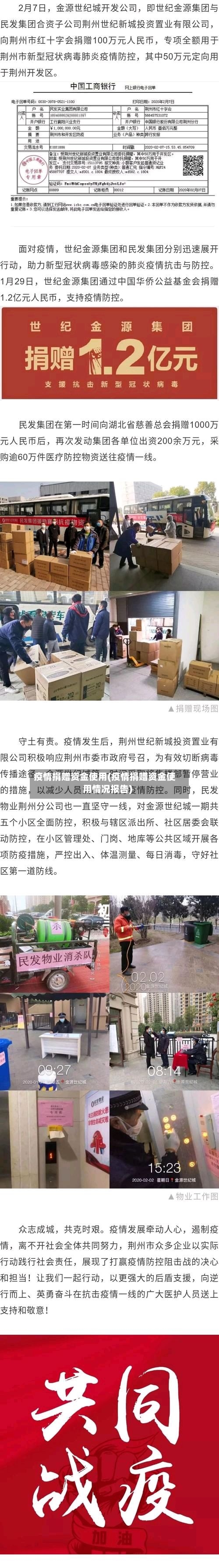 疫情捐赠资金使用(疫情捐赠资金使用情况报告)-第2张图片